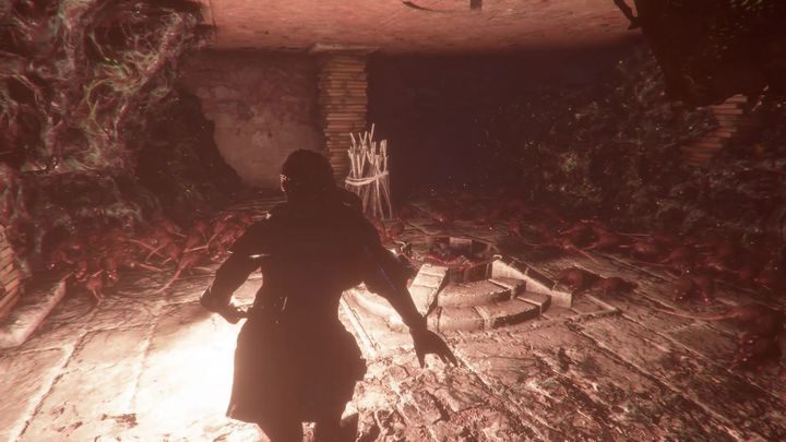 Then interact with the lion statue - Chapter XII - All That Remains | A Plague Tale walkthrough - Walkthrough - A Plague Tale Guide