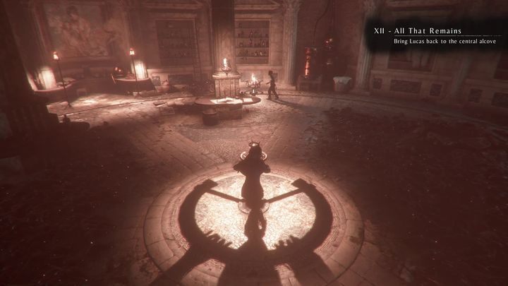 After hes done, take him back to the table - Chapter XII - All That Remains | A Plague Tale walkthrough - Walkthrough - A Plague Tale Guide