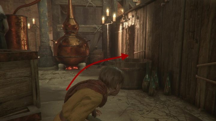 A monk is on the other side of the hole - Chapter XIV - Blood Ties | A Plague Tale walkthrough - Walkthrough - A Plague Tale Guide