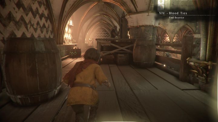 Then, turn right, towards the vats - Chapter XIV - Blood Ties | A Plague Tale walkthrough - Walkthrough - A Plague Tale Guide