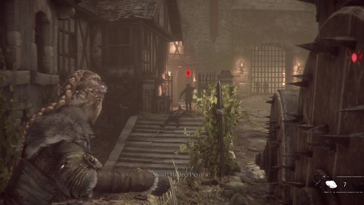 After passing through the gate, you will reach the cathedral - Chapter XVI - Coronation | A Plague Tale walkthrough - Walkthrough - A Plague Tale Guide