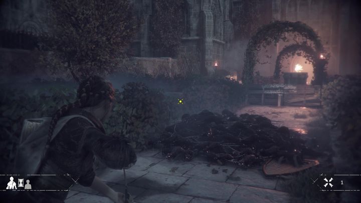 Follow Rodric through a burning building - Chapter X The Way of Roses | A Plague Tale walkthrough - Walkthrough - A Plague Tale Guide