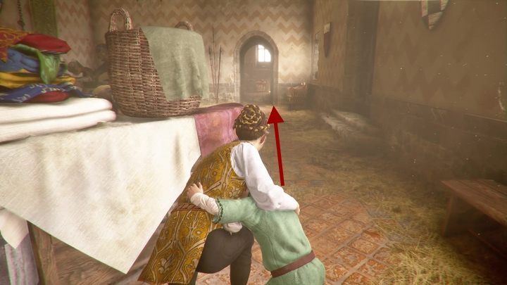 There, you will have to wait again until the enemies will not look and slip behind the covers into a small storage room - Chapter I - Legacy of De Rune Family | A Plague Tale walkthrough - Walkthrough - A Plague Tale Guide