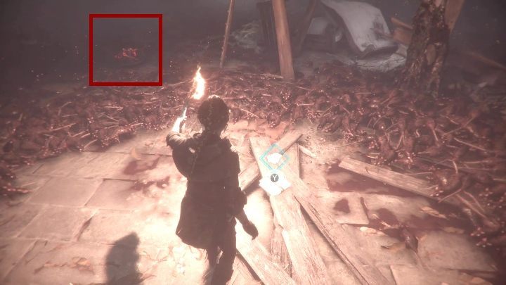 After this action, return to the first chandelier and exit through the door located directly from the entrance - Chapter III - Retribution | A Plague Tale walkthrough - Walkthrough - A Plague Tale Guide