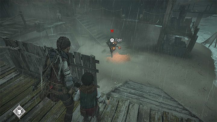 Once you're back to the main path, follow it to reach the fishing village - Plague Tale Requiem: Chapter 7, Reach Sophias boat - walkthrough - Chapter 7 - Felons - A Plague Tale Requiem Guide, Walkthrough