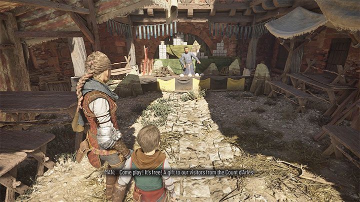 Chapter 2 begins in a town where a fair is taking place - Plague Tale Requiem: Chapter 2, Walk to the house - walkthrough - Chapter 2 - Newcomers - A Plague Tale Requiem Guide, Walkthrough