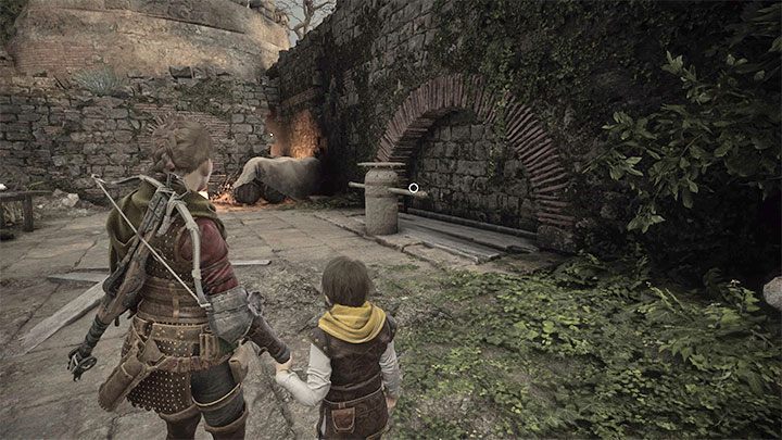 Keep an eye out for more enemies and look for opportunities to put out their torches - Plague Tale Requiem: Chapter 10, Survive the assault - walkthrough - Chapter 10 - Bloodline - A Plague Tale Requiem Guide, Walkthrough