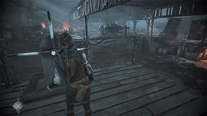 Reach the gap and push the knocked down object to create a makeshift bridge - Plague Tale Requiem: Chapter 4, Find the Orders boat - walkthrough - Chapter 4 - Protectors Duty - A Plague Tale Requiem Guide, Walkthrough
