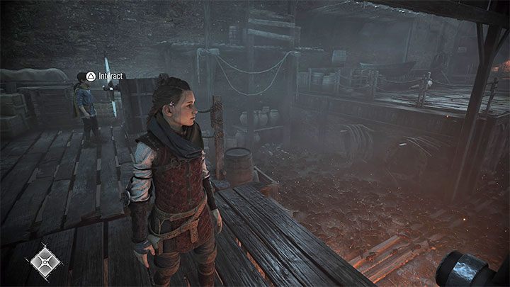 After a short conversation, the soldier will raise the second boat - Plague Tale Requiem: Chapter 4, Find the Orders boat - walkthrough - Chapter 4 - Protectors Duty - A Plague Tale Requiem Guide, Walkthrough