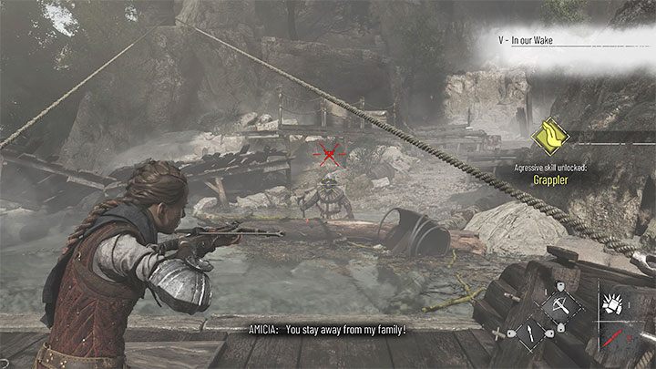You'll eventually take the crossbow with you - Plague Tale Requiem: Chapter 5, Run from Arnaud - walkthrough - Chapter 5 - In Our Wake - A Plague Tale Requiem Guide, Walkthrough