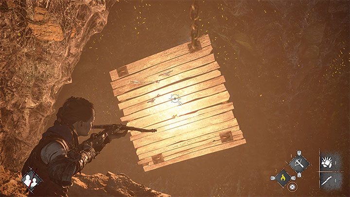 The next step is to fire an Ignifer crossbow shot on the board attached to the chain - Plague Tale Requiem: Chapter 7, Cross the beach - walkthrough - Chapter 7 - Felons - A Plague Tale Requiem Guide, Walkthrough