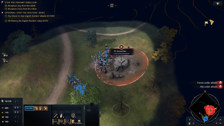 You will find the Sacred Site to the east - Age of Empires 4: France in Chaos (The Hundred Years War) - walkthrough - The Hundred Years War - Age of Empires 4 Guide