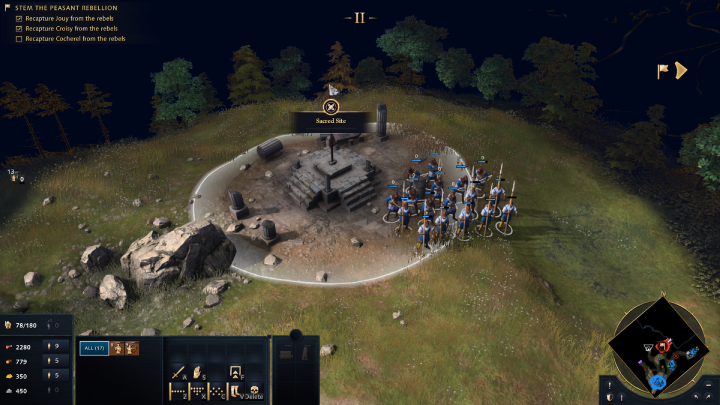 The 2nd Sacred Site is near the western part of Cocherel - Age of Empires 4: France in Chaos (The Hundred Years War) - walkthrough - The Hundred Years War - Age of Empires 4 Guide