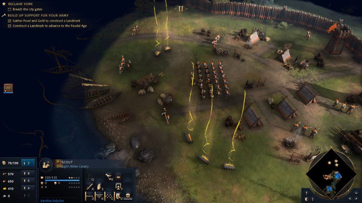 The Danish camp is located west of Fulford - Age of Empires 4: North to York (The Normans) - walkthrough - The Normans - Age of Empires 4 game guide