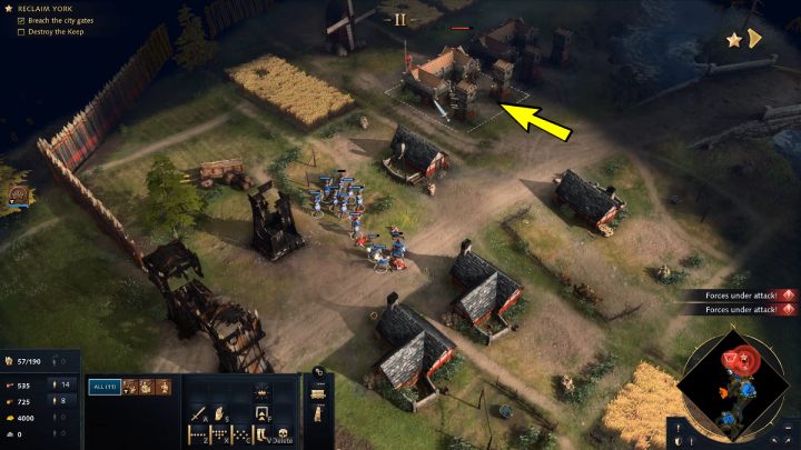 Divide the army into 2 equal units - Age of Empires 4: North to York (The Normans) - walkthrough - The Normans - Age of Empires 4 game guide