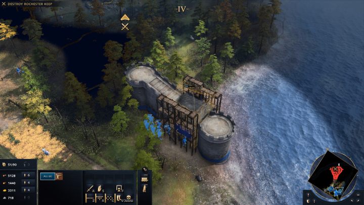 To repel the enemy's constant assaults build some walls or send out squads of soldiers to patrol nearby roads and forest paths - Age of Empires 4: The Siege of Rochester (The Normans) - walkthrough - The Normans - Age of Empires 4 Guide