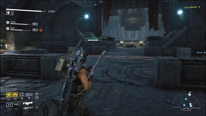 Defeat Xenos encountered along the way and continue towards the circle located in the middle of the room in which you are in - Aliens Fireteam Elite: Contact - walkthrough - Giants in the Earth - Aliens Fireteam Elite Guide