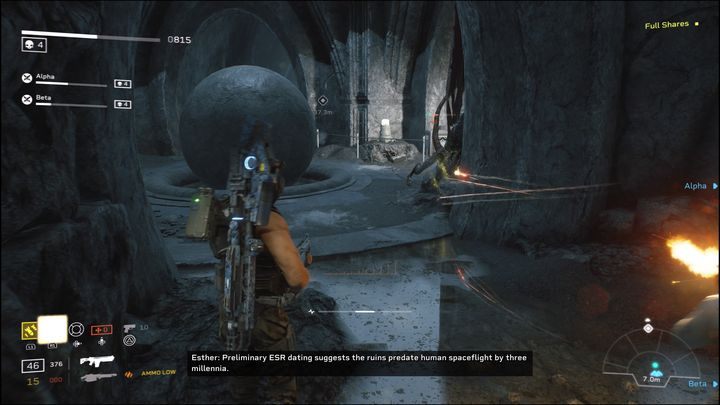 You should reach large spheres - Aliens Fireteam Elite: Contact - walkthrough - Giants in the Earth - Aliens Fireteam Elite Guide