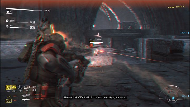 Continue forward to find a large sized room, infested with Synths and turrets - Aliens: Fireteam Elite: Extract - walkthrough - Giants in the Earth - Aliens Fireteam Elite Guide
