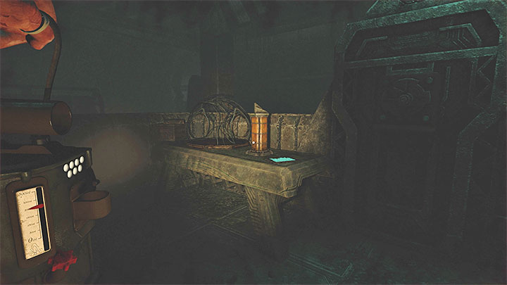 In another part of the room you will find an illuminated statue head with matches underneath it, and a table shown in the picture above - Amnesia Rebirth: The Laboratory - walkthrough, secrets - Walkthrough - Amnesia Rebirth Guide