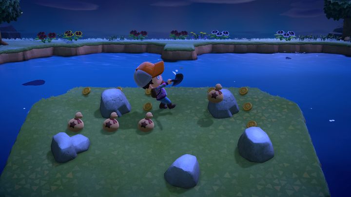Eine Insel voller Steine ​​ist eine Goldmine.  - ACNH: Einfache Glocken – wie kann man schnell Geld verdienen?  - Spielmechanik - Animal Crossing New Horizons Guide