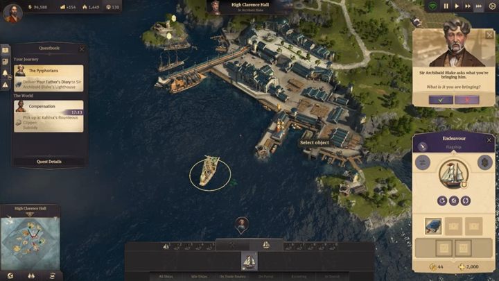 Pick up the item left by the destroyed ship - Chapter 2 - A Sign of Fire - Anno 1800 Walkthrough - Campaign - Anno 1800 Game Guide