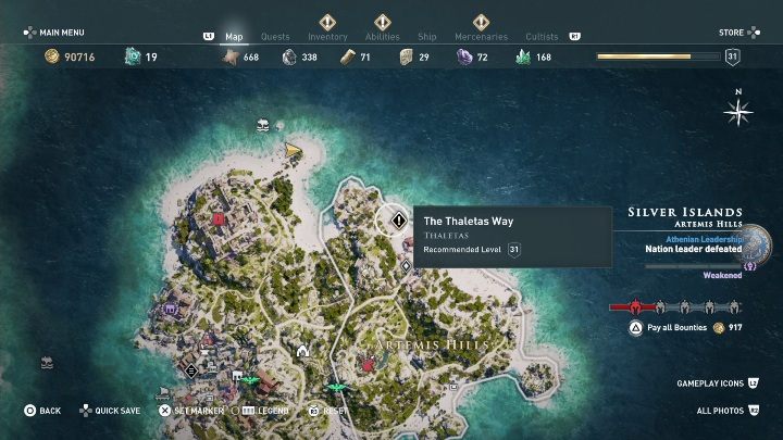 How to start: Speak with Thaletas after The Thaletas Way quest - AC Odyssey: Silver Islands, Side Quests - Side Quests - Assassins Creed Odyssey Guide