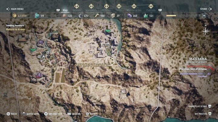 Mission start: Complete the Minotaurs and People mission - AC Odyssey: Messara, Side Quests - Side Quests - Assassins Creed Odyssey Guide