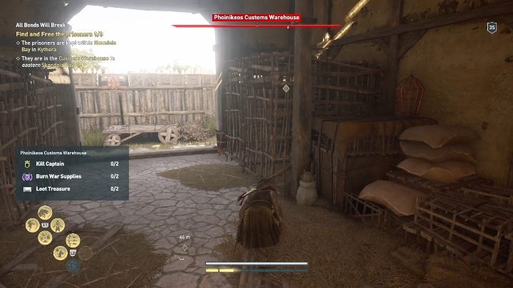 The objective in All Bonds Will Break is to rescue three prisoners - AC Odyssey: Kythera Island, Side Quests - Side Quests - Assassins Creed Odyssey Guide