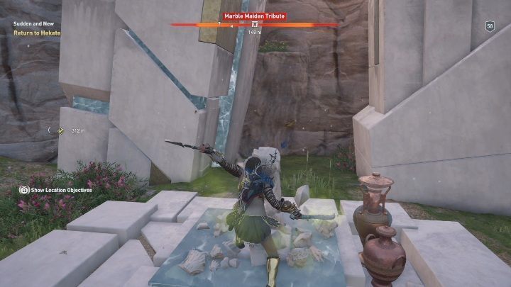 The next Marble Maiden Tribute is found north from Dead Heroes Haven - Pheraias Retreat | Marble Maiden Tribute - Marble Maiden Tribute - Assassins Creed Odyssey Guide