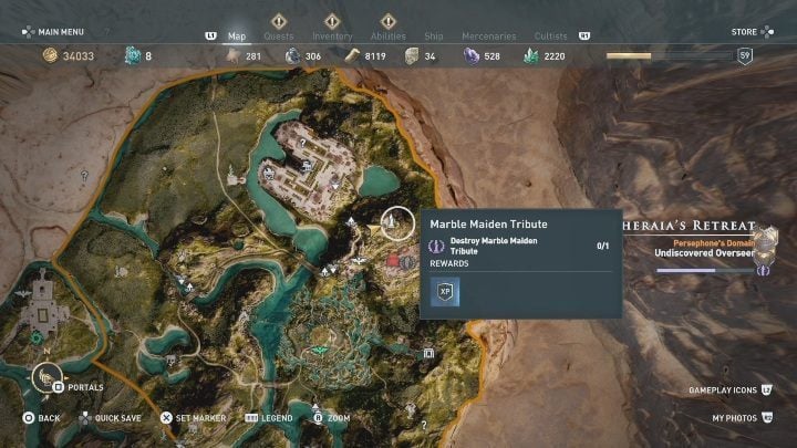 6 - Pheraias Retreat | Marble Maiden Tribute - Marble Maiden Tribute - Assassins Creed Odyssey Guide