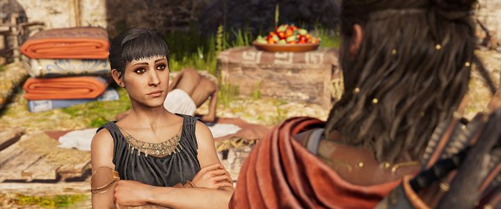 Your candidate for a romance is Odessa (Romance with Odessa is described on the separate web of our guide) - AC Odyssey: Kephallonia Islands Map - tombs, ostracons, documents, secrets - World Atlas - Assassins Creed Odyssey Guide