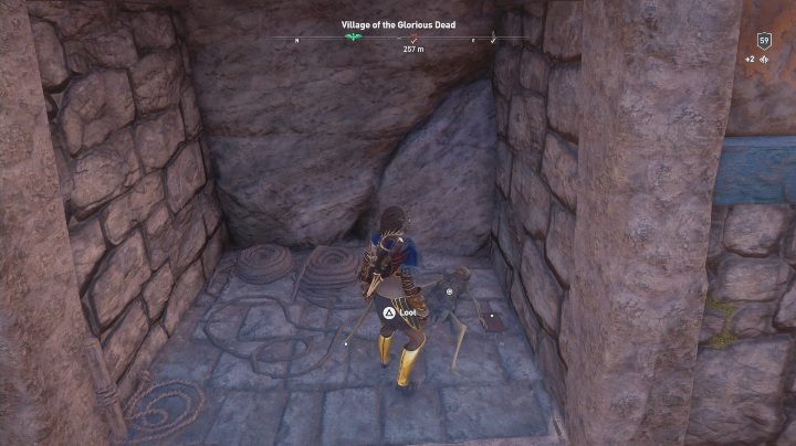 Solution to the puzzle: You may find it in a small crevice underneath the waterfall, south from Collapsed Tower - AC Odyssey Fate of Atlantis: Episode 1, Fields of Elysium - Ainigmata Ostrakas - Ainigmata Ostraka - Assassins Creed Odyssey Guide