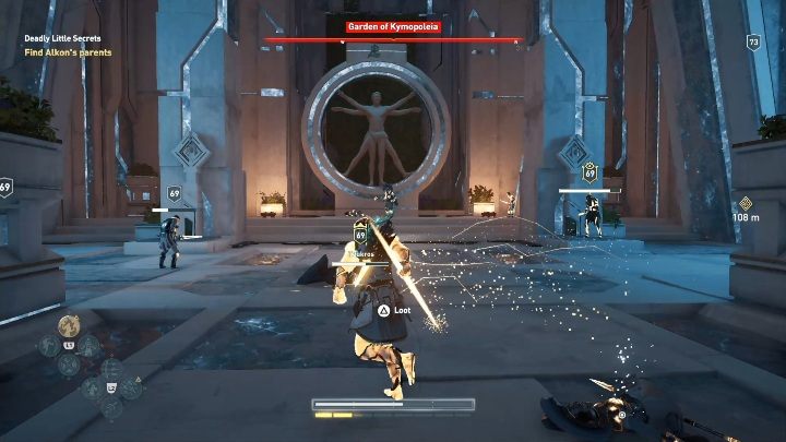 Your task will be to find Alkons parents, in order to do this you must first defeat the enemies in the building - AC Odyssey Fate of Atlantis: The Dikastes of Atlantis - Episode 3 - Judgement of Atlantis - Assassins Creed Odyssey Guide