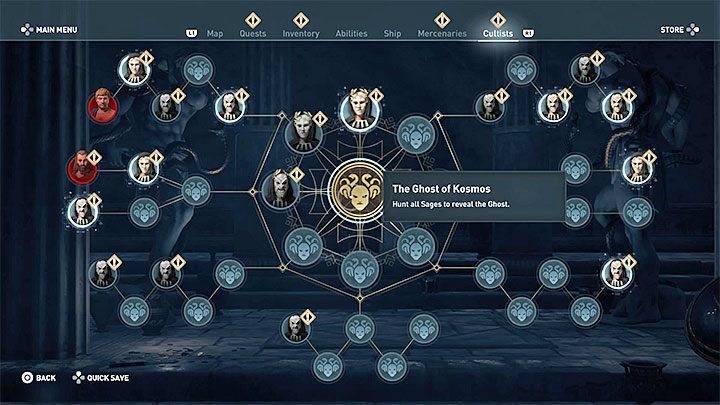 На диаграмме культистов показано около двух десятков членов культа — AC Odyssey: Kosmos Cultists — кто они? - Культисты Космоса - Гайд Assassins Creed Odyssey