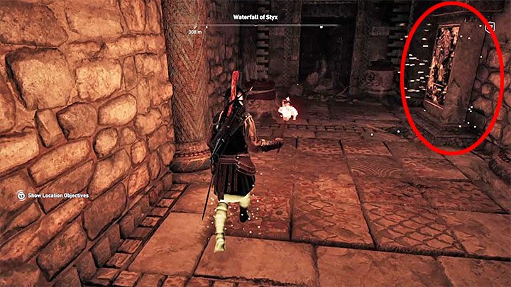 After reaching the first spot where the path branches out, turn right - Arcadia - Tombs in Assassins Creed Odyssey Game - Tombs - Assassins Creed Odyssey Guide