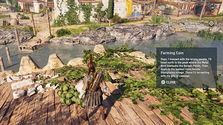 Near the village there are flooded ruins from picture 1 - Ainigmata Ostraka in Arcadia in Assassins Creed Odyssey - Ainigmata Ostraka - Assassins Creed Odyssey Guide