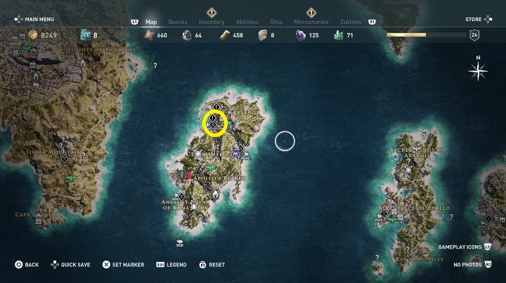 How to start: Speak with Xenia after completing Birds of a Feather quest - AC Odyssey: Pirate Islands, Side Quests Walkthrough - Side Quests - Assassins Creed Odyssey Guide