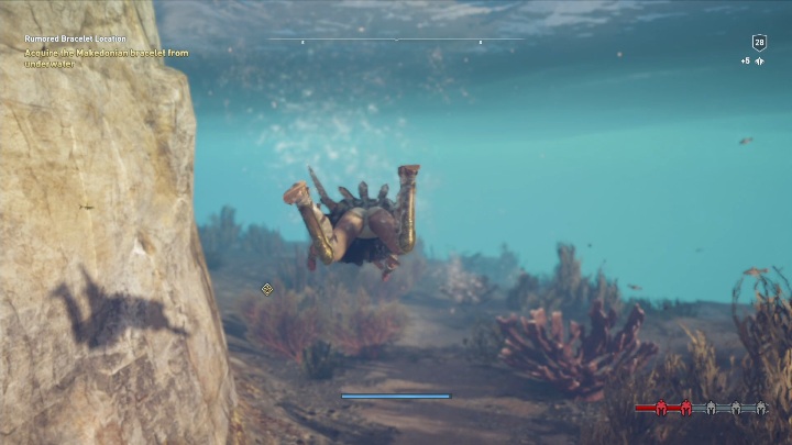 Look around the area and examine the items that are marked with a magnifying glass icon - AC Odyssey: Pirate Islands, Side Quests Walkthrough - Side Quests - Assassins Creed Odyssey Guide