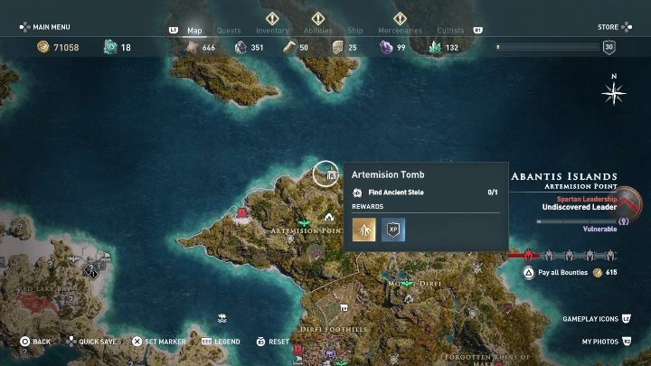 Tombs location: Eubea, the northern part of this island - Abantis Islands - Tombs in Assassins Creed Odyssey - Tombs - Assassins Creed Odyssey Guide