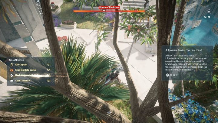 Location of Ainigmata Ostraka: In a location called Doma of Evaimon, the first element of the puzzle is hidden among the vegetation - Judgment of Atlantis | Ainigmata Ostrakas in ACO Fate of Atlantis - Ainigmata Ostraka - Assassins Creed Odyssey Guide