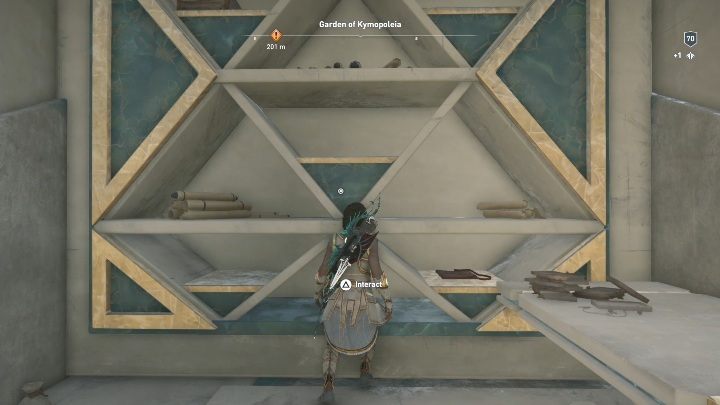 Ainigmata Ostraka Riddle Solution: The final part can be found in the Garden of Kymopoleia, on a bookshelf - Judgment of Atlantis | Ainigmata Ostrakas in ACO Fate of Atlantis - Ainigmata Ostraka - Assassins Creed Odyssey Guide