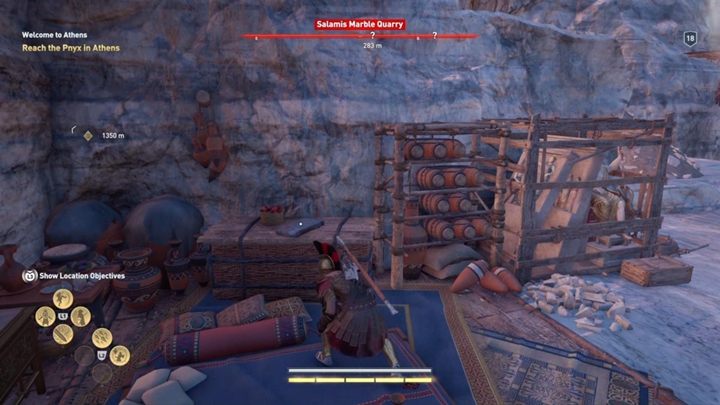 Location of Ainigmata Ostraka: Isle of Salamis - Salamis Marble Quarry - Attika - Ainigmata Ostraka in Assassins Creed Odyssey Game - Ainigmata Ostraka - Assassins Creed Odyssey Guide