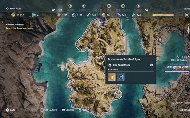 Walkthrough: Enter the tomb and continue forward - Attika - Tombs in Assassins Creed Odyssey Game - Tombs - Assassins Creed Odyssey Guide
