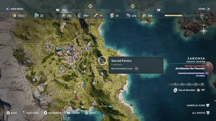 Starting location: Talk to the woman - Side Quests on Lakonia in Assassins Creed Odyssey - Side Quests - Assassins Creed Odyssey Guide