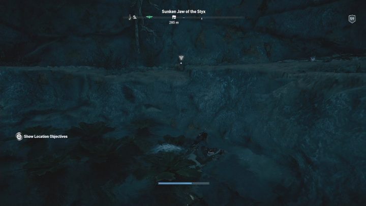 When you reach the end of the underwater cave, swim up to the Surface - Sunken Jaw of the Styx | Perception of Hermes missions in AC Odyssey - Perception of Hermes - Assassins Creed Odyssey Guide