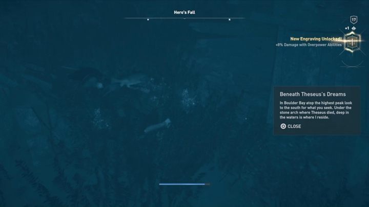 How to solve: Get to the Heros Fall and jump down - Abantis Islands - Ainigmata Ostraka in Assassins Creed Odyssey Game - Ainigmata Ostraka - Assassins Creed Odyssey Guide