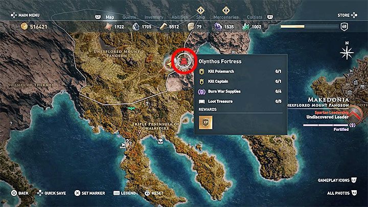 Olynthos Fortress, region of Makedonia - AC Odyssey: Legendary Chests - Bes...
