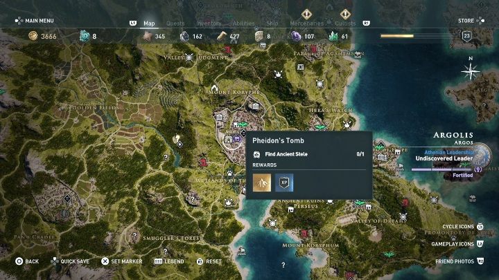 Tomb location: central part of Argolis - AC Odyssey: Tombs in Argolis - Tombs - Assassins Creed Odyssey Guide