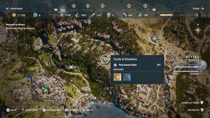 Lokasi Makam: Attika - AC Odyssey: Makam di Attika - Makam - Assassins Creed Odyssey Guide